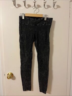 Talula Black Acid-Wash High-Rise Leggings